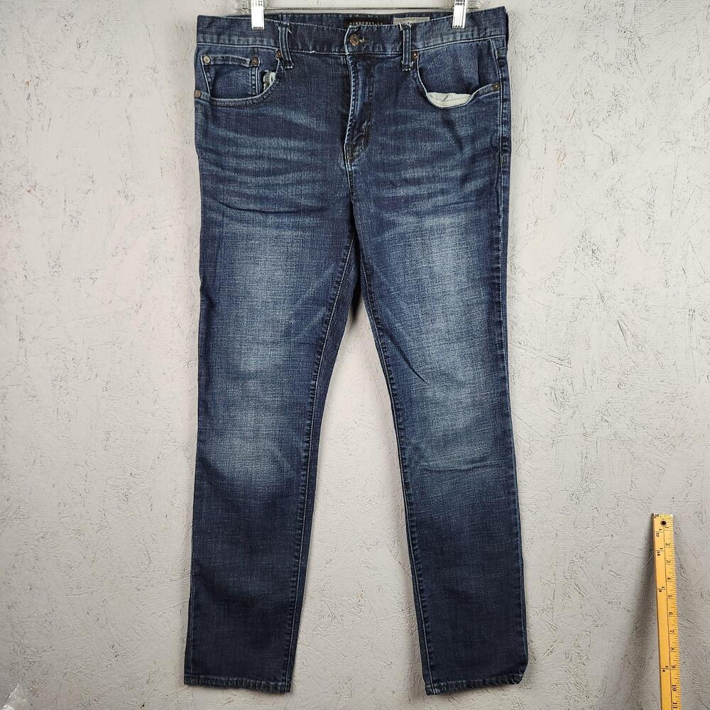Aeropostale Jeans Mens 32x30 Blue Skinny Fit Denim Classic Casual Preppy Whisker